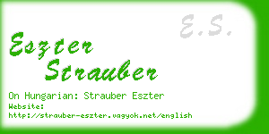 eszter strauber business card